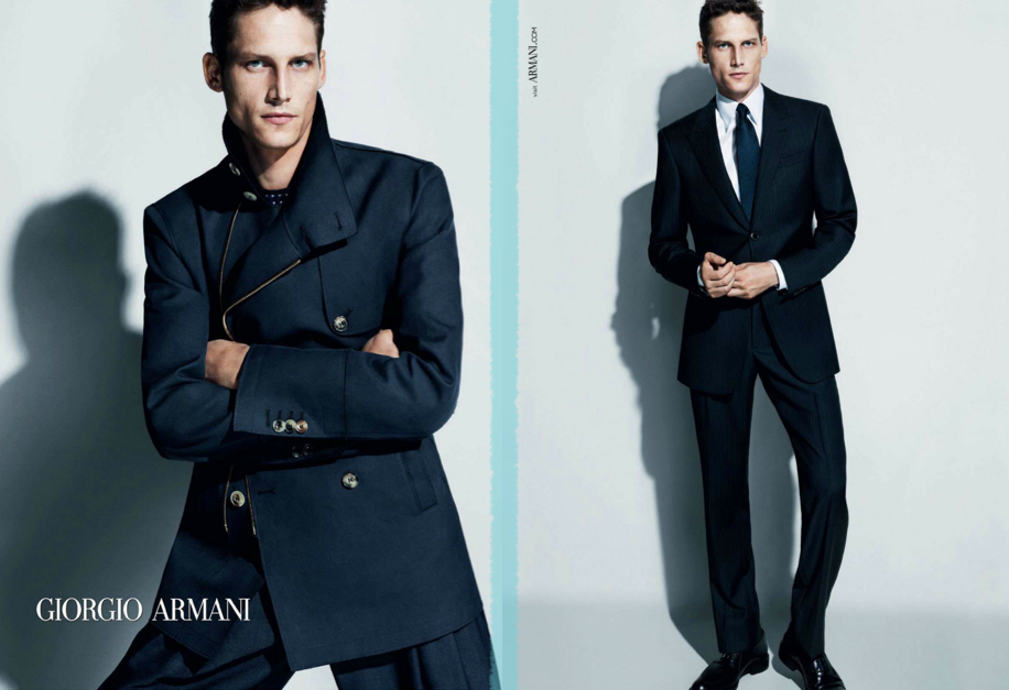 Giorgio Armani Suit in Natural for Men | Lyst